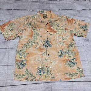 Tommy Bahama Relax Mens Size Medium Silk Button Up Hawaiian Camp Shirt